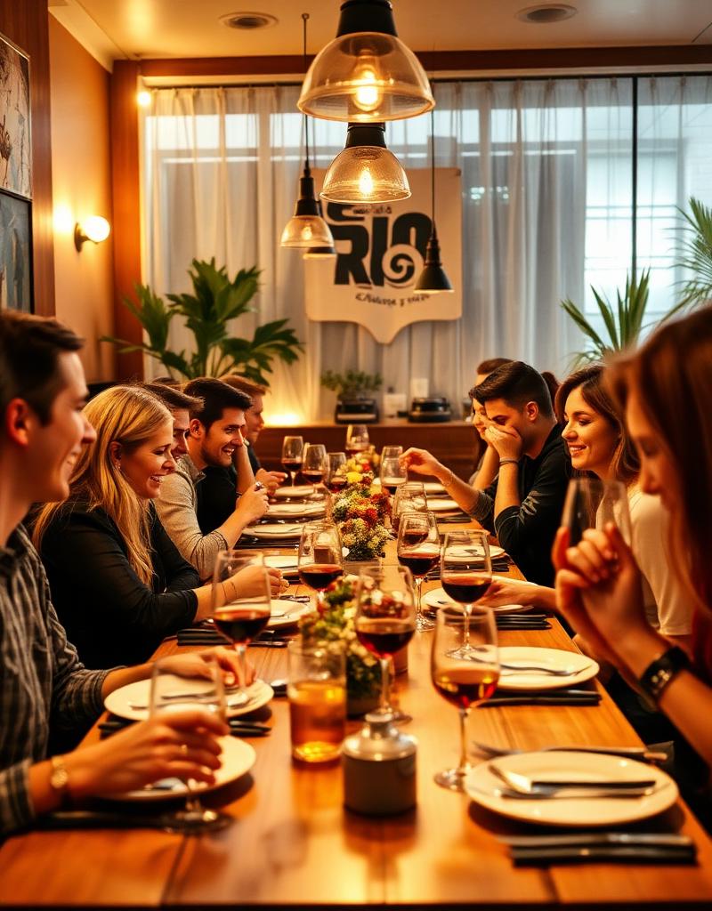 Community dinner in a Sofia restaurant